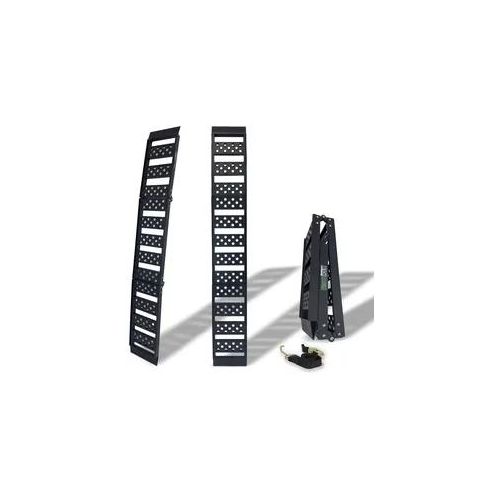 TRUTZHOLM 1 x Auffahrrampe 2-fach klappbar 199cm Traglast 340 kg Alu schwarz ...