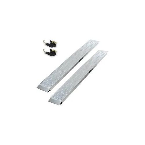 TRUTZHOLM 2 x Auffahrrampen 200 x 28 cm 270 kg Alu gelocht starr grau Verlade...
