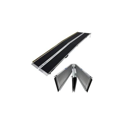 TRUTZHOLM Rollstuhlrampe Alu 2-fach klappbar 305 cm Traglast 272 kg Antirutsc...