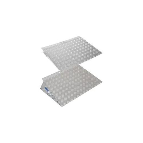 TRUTZHOLM Türschwellenrampe 4 bis 12 cm Höhe Traglast 250 kg Aluminium grau S... 10-12 cm