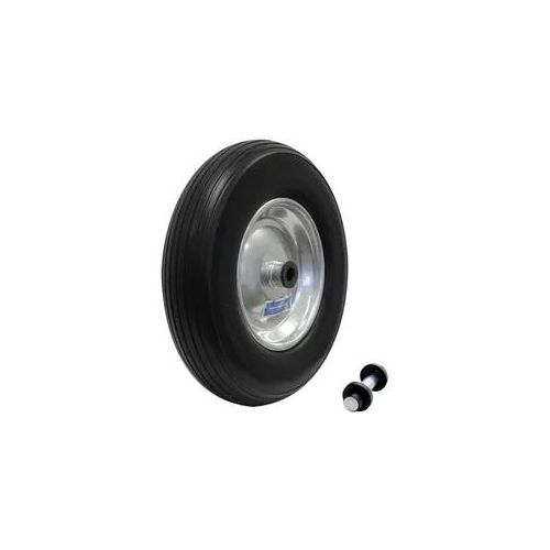 Schubkarrenrad Vollgummi Pannensicher 4.80/4.00-8 mit Achse PU Stahlfelge