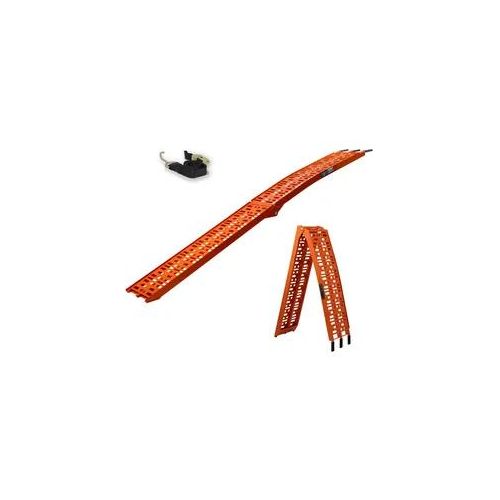 TRUTZHOLM 1x Auffahrrampe klappbar 228 cm Traglast 340 kg Alu orange gelocht ...