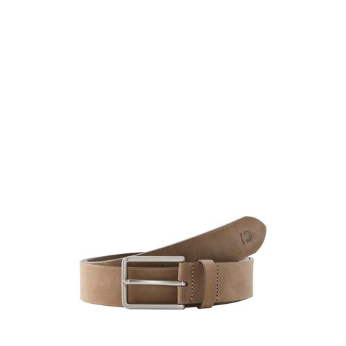TOM TAILOR DENIM Herren TTCHARLIE Ledergürtel mit eckiger Dornschließe, beige, Uni, Gr. 85