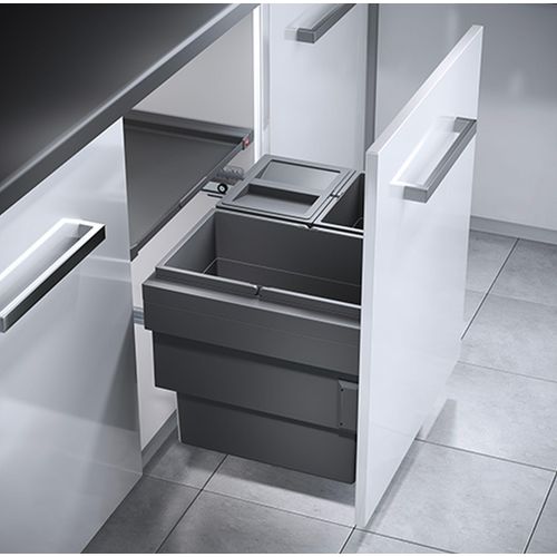 Hailo Einbaumülleimer, Schrank 60cm, Frontauszug selbstschließend