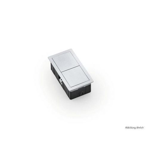 PLAZA 1 Steckdosenelement MATTSCHWARZ - Schuko 1-fach mit Schiebedeckel / Steckdosen