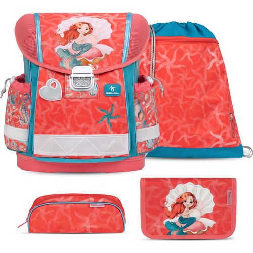 Belmil 403-13/AG/S Schulranzen Set 4 - teilig ergonomischer Schulranzen Mädchen 1. klasse 2. klasse 3. klasse - Super Leicht 930-990 g/ Grundschule (403-13/AG/S Sea Queen)