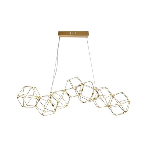 LED Deckenleuchte, Aluminium, Gold, Hoher CRI, H 121 cm