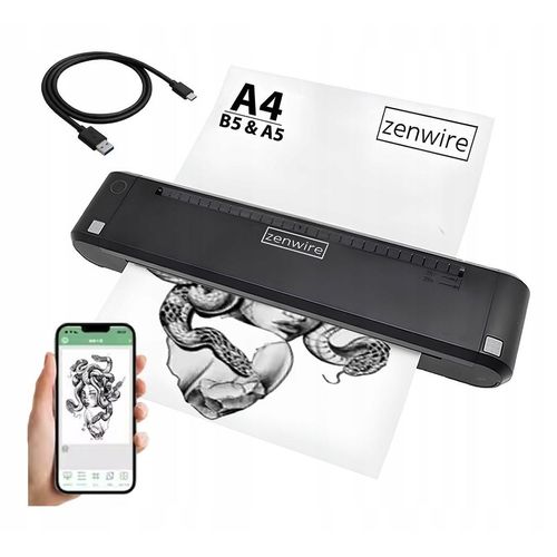 Zenwire TP-810T Mobiler A4 Thermodrucker 300 DPI USB-C/Bluetooth 1300mAh Akku