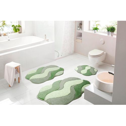Badematte GRUND Gr. 4, grün, rechteckig (70cm x 120cm),, Badematten