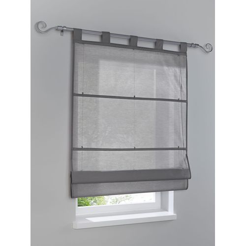 Raffrollo HEINE HOME Gr. 3, grau, B:80cm H:140cm, Raffrollos