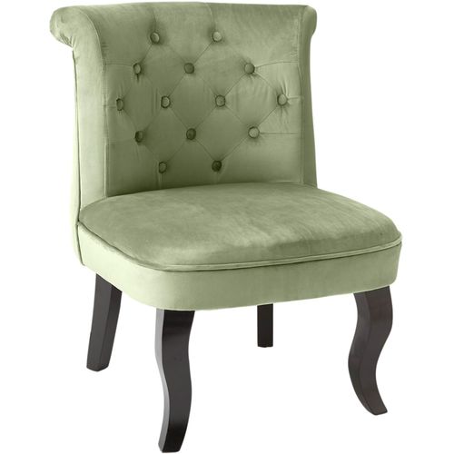Sessel, grün, B:59cm H:76,5cm T:59cm, 50% MDF, 40% Polyester, 10% Gummibaum, Sessel, Einzelsessel Polstersessel