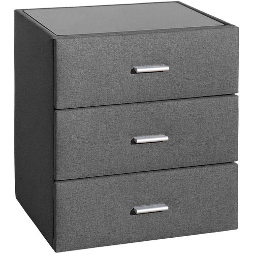 Nachttisch PLACES OF STYLE, grau (anthrazit), B:51cm H:58cm T:42cm, Tische, moderner Nachttisch, passend zur Ethan-Serie