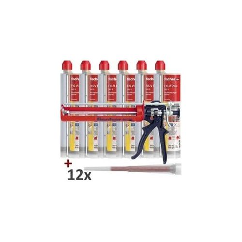 Fischer 6x Hochleistungsmörtel FIS V Plus 360 S + Presse FIS AM - 558745 - 360ml