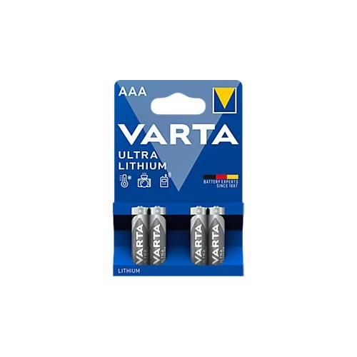 VARTA Batterie PROFESSIONAL LITHIUM, Micro AAA, 1,5 V, 4 Stück