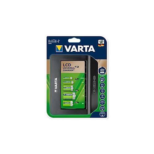 Batterieladegerät Varta LCD Universal Charger, für 4 x Mignon AA/Micro AAA/C/D oder 1 x 9 V Akku, 1 x USB, LCD-Anzeige