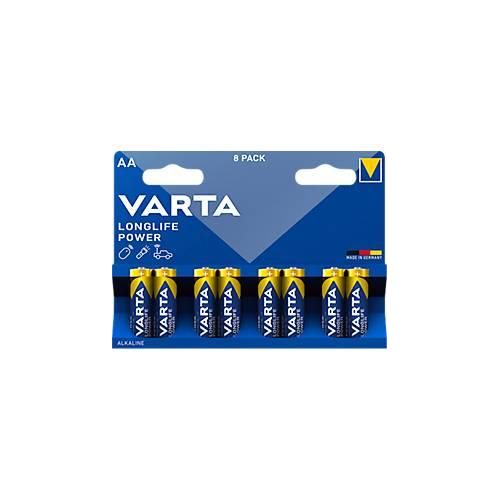 VARTA Batterien Longlife Power, Spannung 1,5 V, besonders langlebig, Mignon AA, 8 Stück
