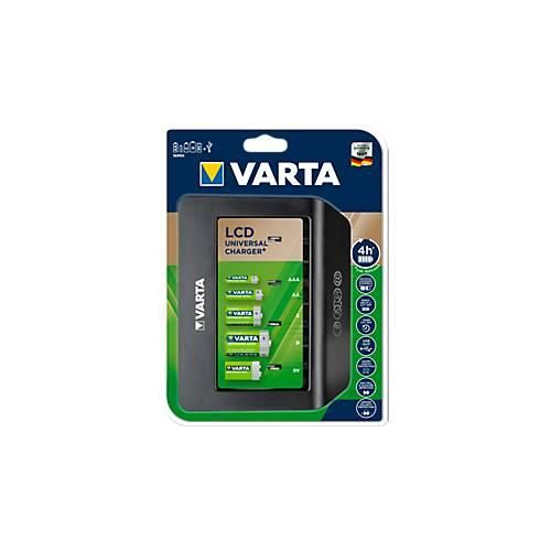 Batterieladegerät Varta LCD Smart Charger, für 4 x Mignon AA/Micro AAA & 1 x USB, 2 Modi, LCD-Anzeige, inkl. 4 Akkus