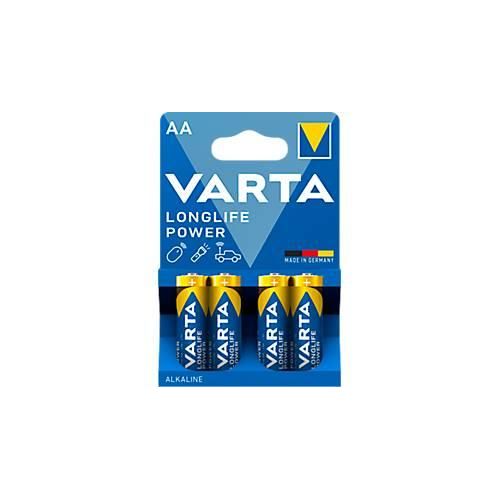 VARTA Batterien Longlife Power, Spannung 1,5 V, besonders langlebig, Mignon AA, 4 Stück