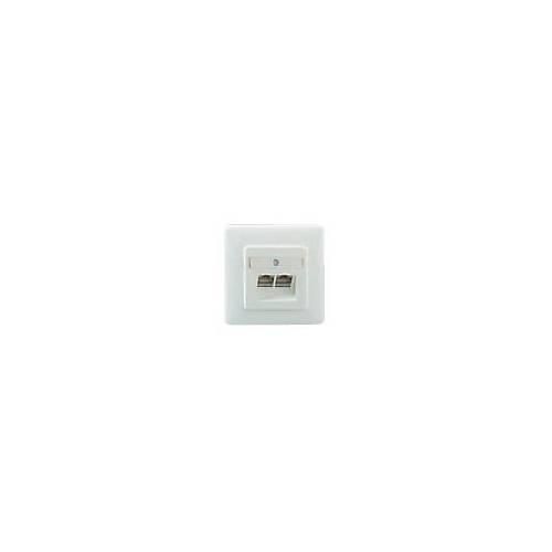 Rutenbeck Cat.6A iso Up rw - Blende zur Unterputzmontage - CAT 6a - Pure White - 2 Ports