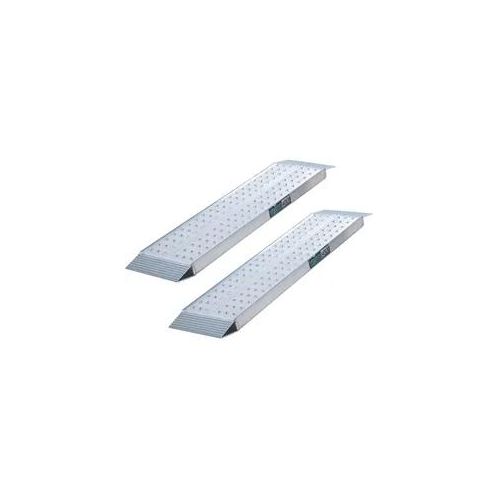 TRUTZHOLM 2 x Auffahrrampen 150 x 28 cm Traglast 540 kg Alu grau gelocht Verl...