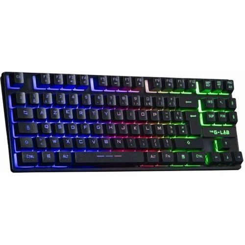 Gaming Tastatur The G-Lab KEYZ CAESIUM TKL WIRELESS Schwarz AZERTY