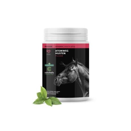 Peticare Bronchial und Husten-Mittel als Pulver für Pferde, unterstützt Atemwege