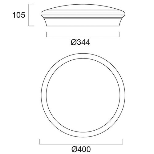 Sylvania Deckenlampe Start Surface, Ø 40 cm, CCT, Multipower