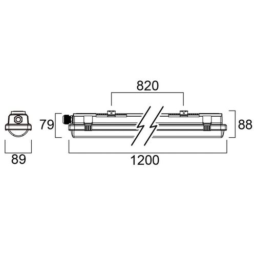 Sylvania Feuchtraumleuchte Resisto 1200, 20W, 840, HF-Sensor