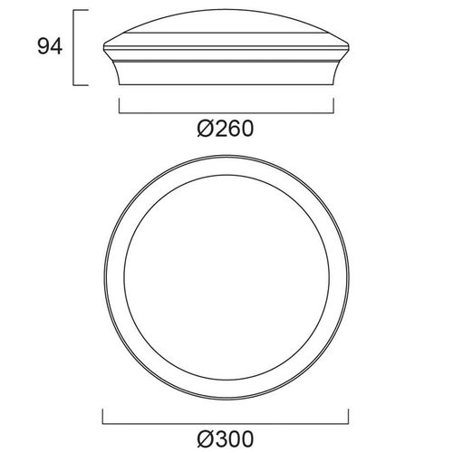 Sylvania Deckenlampe Start Surface, Ø 30 cm, CCT, Multipower