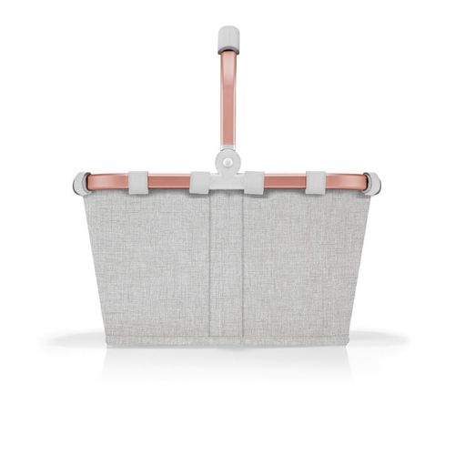 Reisenthel Einkaufskorb Twist Sky Rose , Hellgrau, Roségold , Textil , 5 L , rechteckig , 33.5x18x19.5 cm , Freizeit, Koffer & Taschen, Einkaufskörbe