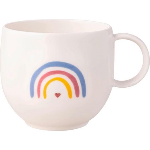Villeroy & Boch Kaffeebecher With Love , Weiß , Keramik , Regenbogen , 290 ml , 12.5x9.5x8.5 cm , Kaffee & Tee, Tassen, Kaffeebecher