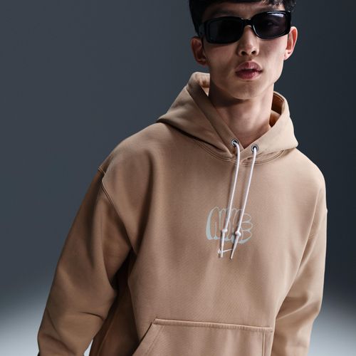 Sweat à capuche en tissu Fleece Nike Solo Swoosh pour Homme - Marron Image