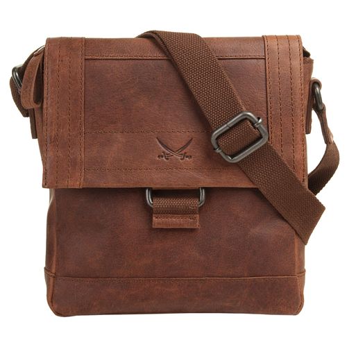 Umhängetasche SANSIBAR, Damen, Gr. B/H/T: 23cm x 20cm x 4cm onesize, braun, Leder, gepflegt, Taschen, echt Leder