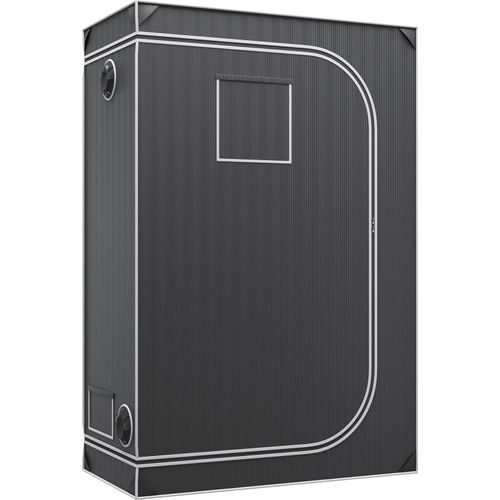 SucceBuy 2x4 Growzelt, 48 x 24 x 72, hochreflektierendes 2000D Mylar Hydrokultur-Zuchtzelt mit Sichtfenster, Werkzeugtasche und Bodenwanne für den Pflanzenanbau im Innenbereich