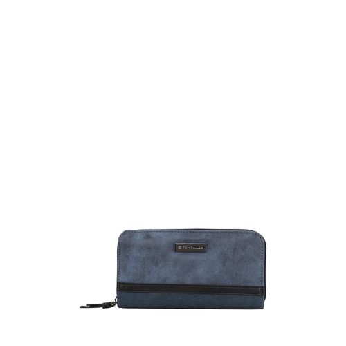 TOM TAILOR Damen TTELIN Portemonnaie mit Logo-Applikation, blau, Gr. ONESIZE