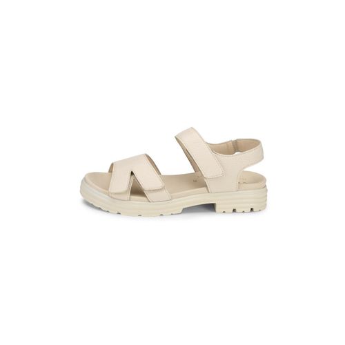 graziöse Sandale Hirschleder beige