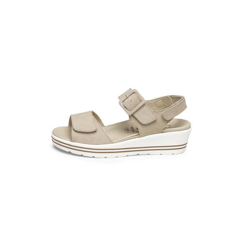 luftige Sandale Softnubuk beige