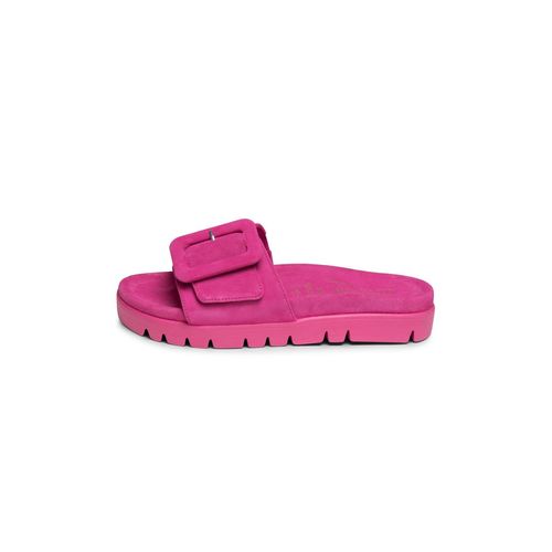 frische Pantolette Samtziege pink
