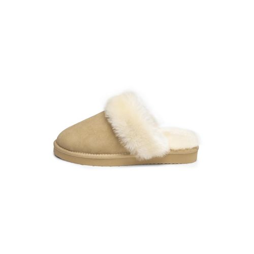 kuscheliger Hausschuh Doubleface beige