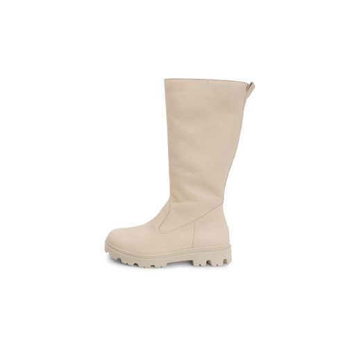 modischer Stiefel Hirschleder beige
