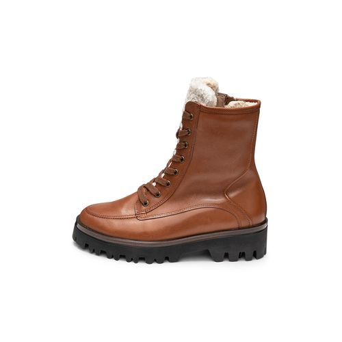 charismatische Stiefelette Nappaleder braun