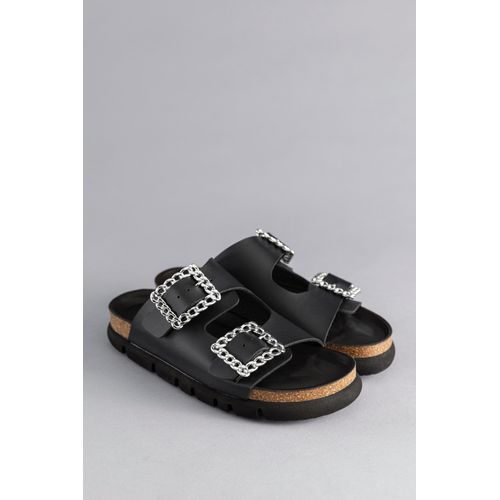Pantolette ANISTON SHOES, Damen, Gr. 36, schwarz, Lederimitat, modisch, Schuhe, Sommerschuh, Strandschuh, Urlaubschuh - NEUE KOLLEKTION