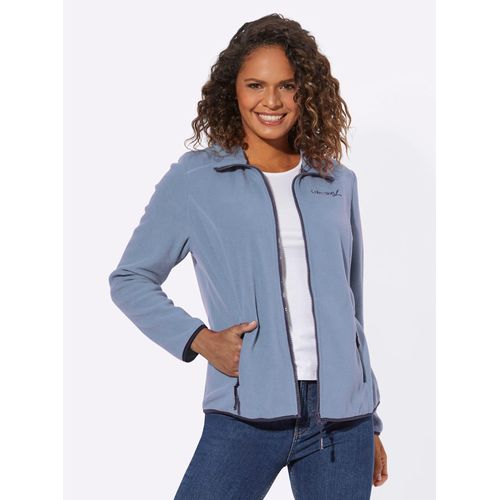 Fleecejacke CASUAL LOOKS, Damen, Gr. 36, blau (bleu), 100% Polyester, unifarben, Langarm, Jacken
