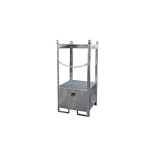 Fass-Stapelpalette Bauer FSP-1, seitlich offen, Kap. 1 x 200 l Fass, verzinkt