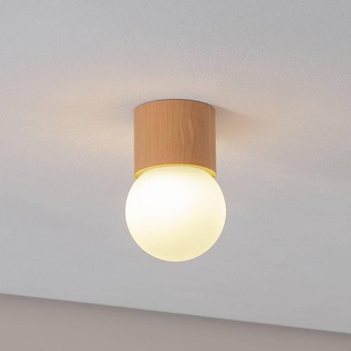 Deckenleuchte Boomo, Ø 12 cm, Holz