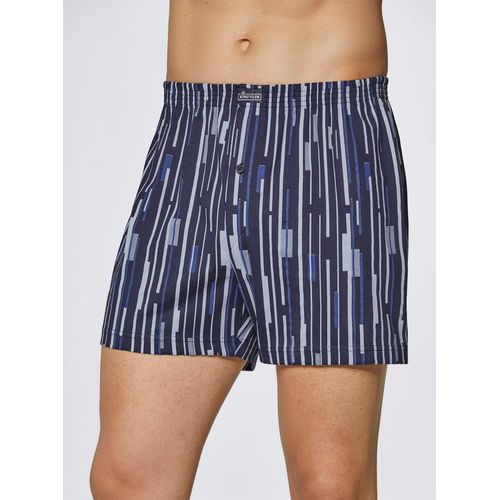 Boxershorts KINGS CLUB, Herren, Gr. 9, blau (marine, bedruckt), 100% Baumwolle, Unterhosen