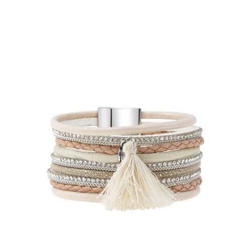 LASCANA Wickelarmband »Layer Armband mit Tassel«, mit Magnetverschluss, Armschmuck