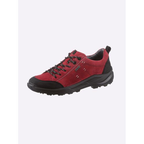 Schnürschuh JOMOS, Damen, Gr. 39, rot, Veloursleder, Nubukleder, sportlich, Schuhe