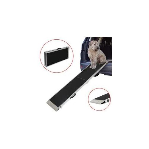 TRUTZHOLM Hunderampe klappbar Alurampe Hundetreppe Rampe Alu 180 kg Treppe 215 cm