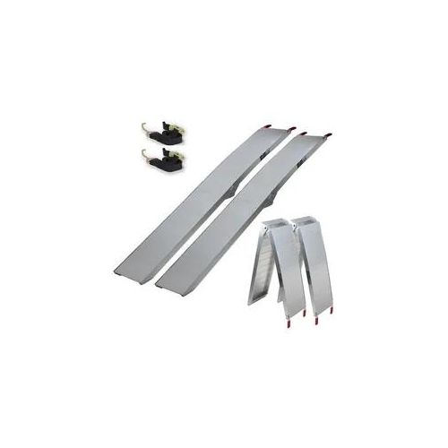 TRUTZHOLM 2 x ALU Auffahrrampen klappbar 205 cm 680 kg grau rutschfest gerill...